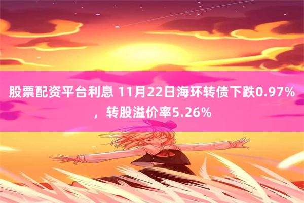 股票配资平台利息 11月22日海环转债下跌0.97%，转股溢价率5.26%