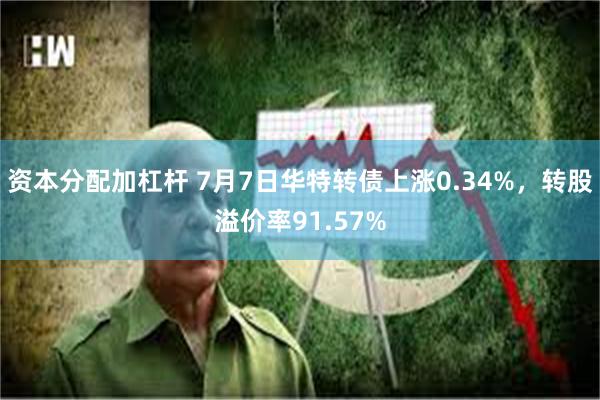 资本分配加杠杆 7月7日华特转债上涨0.34%，转股溢价率91.57%